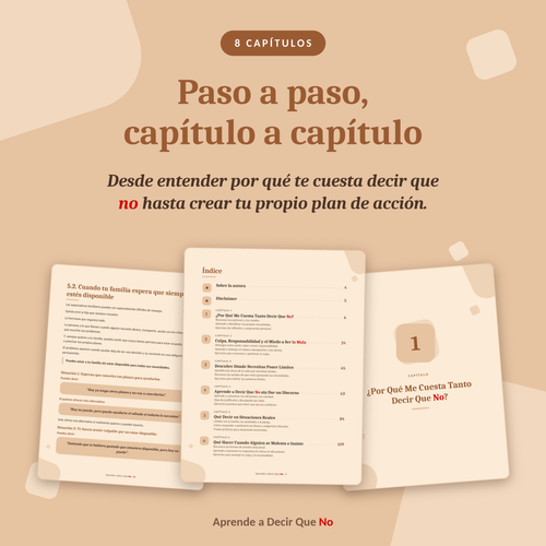 APRENDE A DERCIR QUE NO - Un workbook práctico para dejar de decir que sí cuando quieres decir que no, y poner límites sin sentirte culpable.